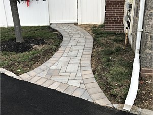 cambridge toffee onyx pavers ledgestone 6x9 border roundtable